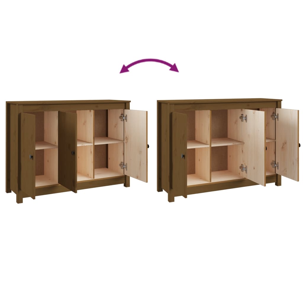 Buffet 100x35x74 cm en bois de pin massif