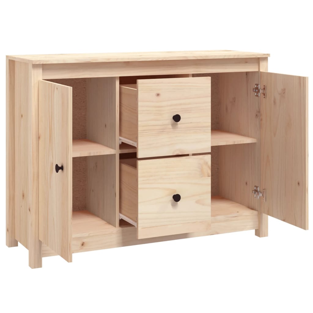 Buffet 100x35x74 cm en bois de pin massif