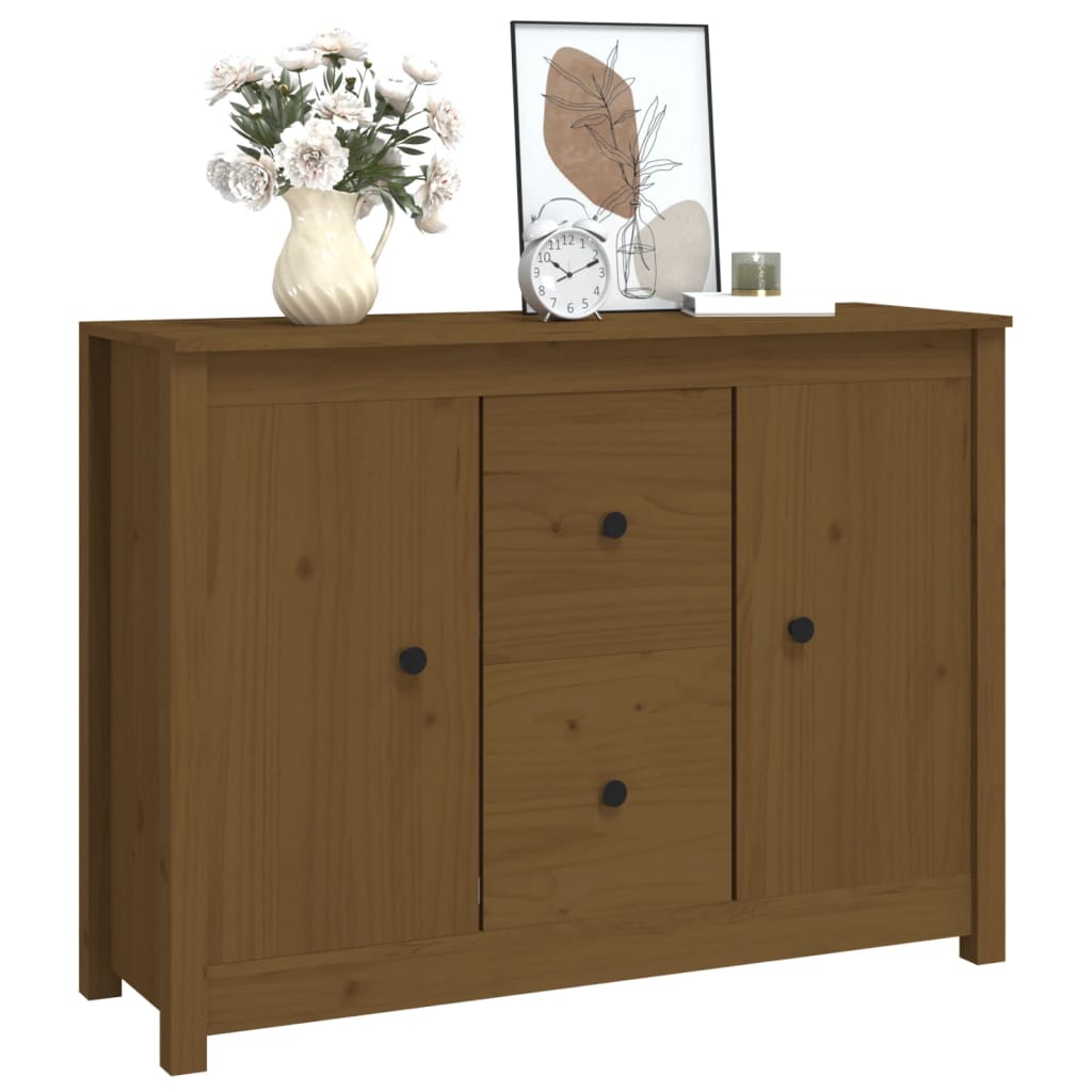 Buffet 100x35x74 cm en bois de pin massif