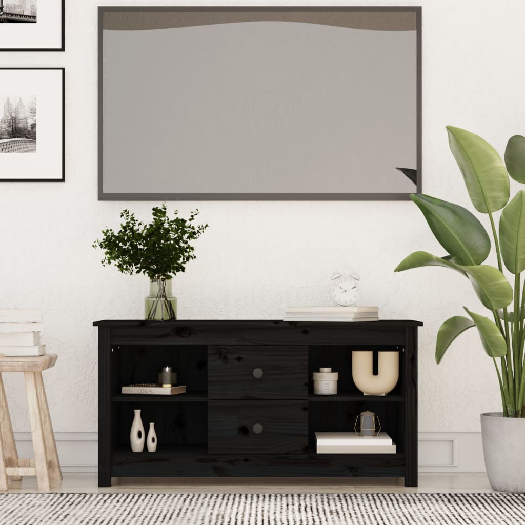 Meuble TV 103x36,5x52 cm en bois de pin massif