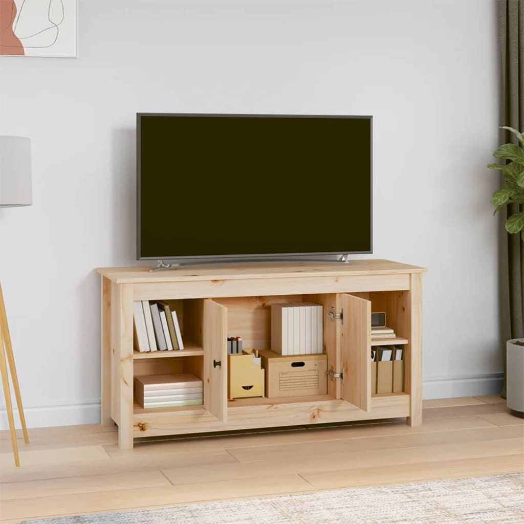 Meuble TV 103x36,5x52 cm en bois de pin massif