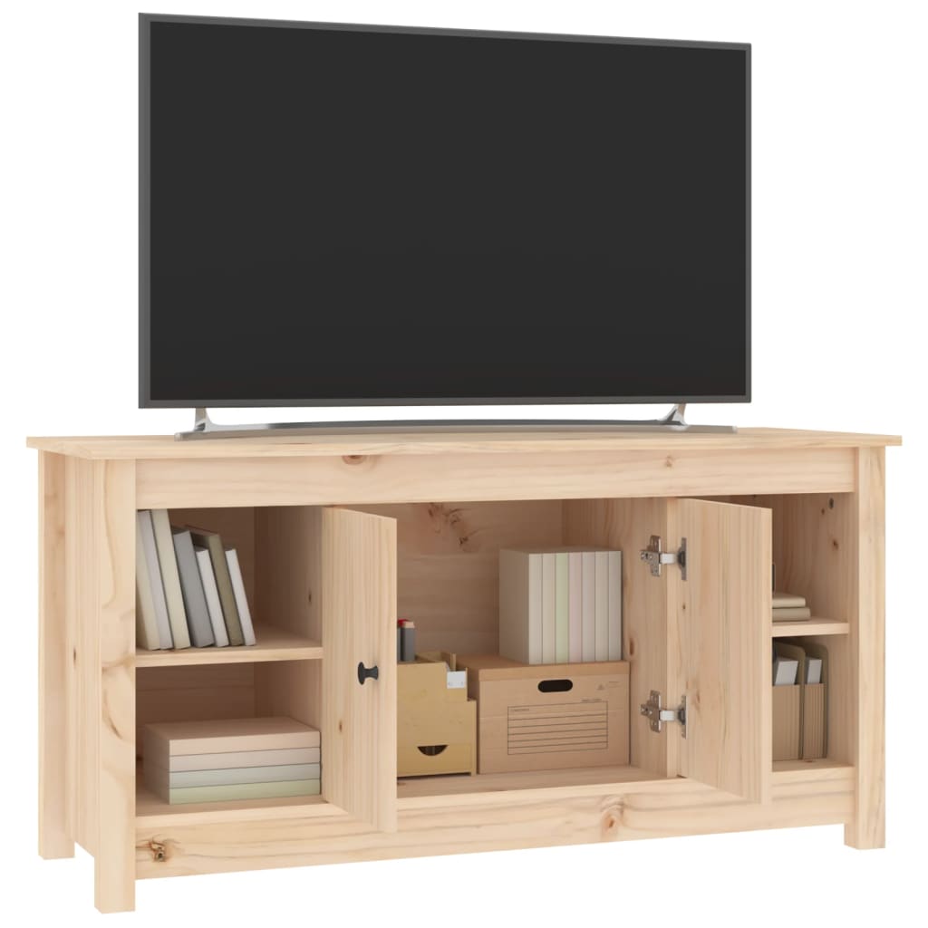 Meuble TV 103x36,5x52 cm en bois de pin massif