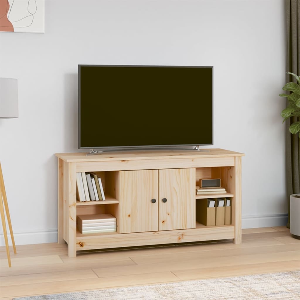 Meuble TV 103x36,5x52 cm en bois de pin massif