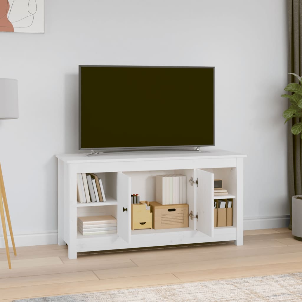 Meuble TV 103x36,5x52 cm en bois de pin massif