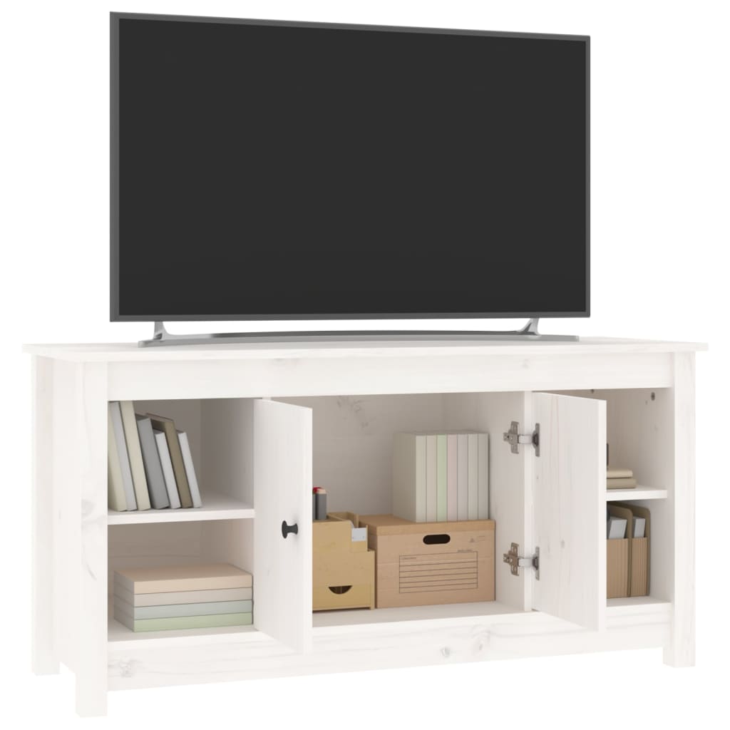 Meuble TV 103x36,5x52 cm en bois de pin massif