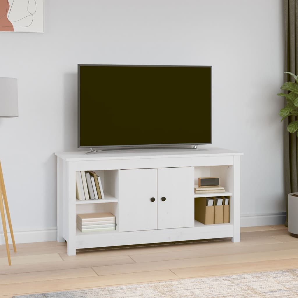 Meuble TV 103x36,5x52 cm en bois de pin massif