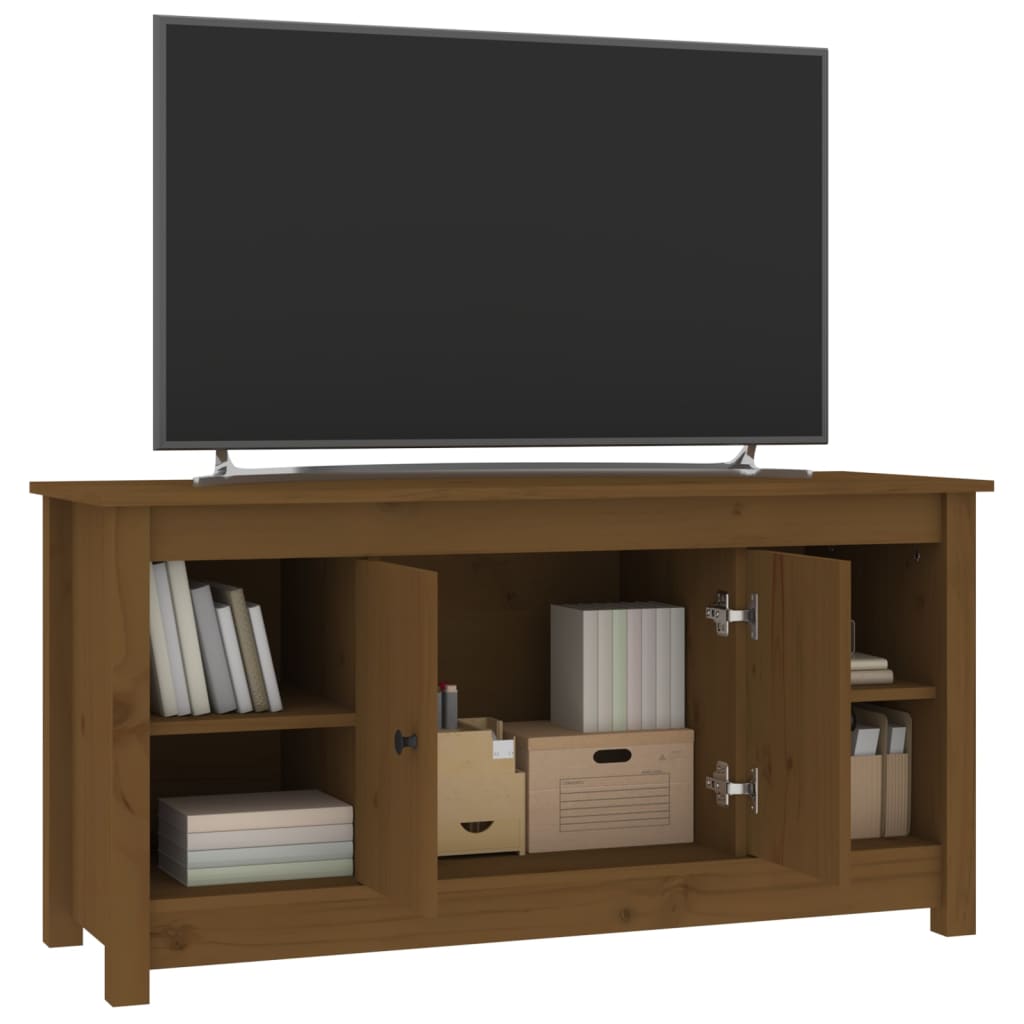 Meuble TV 103x36,5x52 cm en bois de pin massif