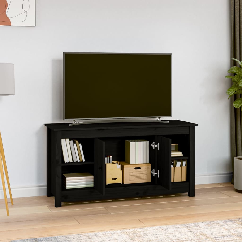 Meuble TV 103x36,5x52 cm en bois de pin massif