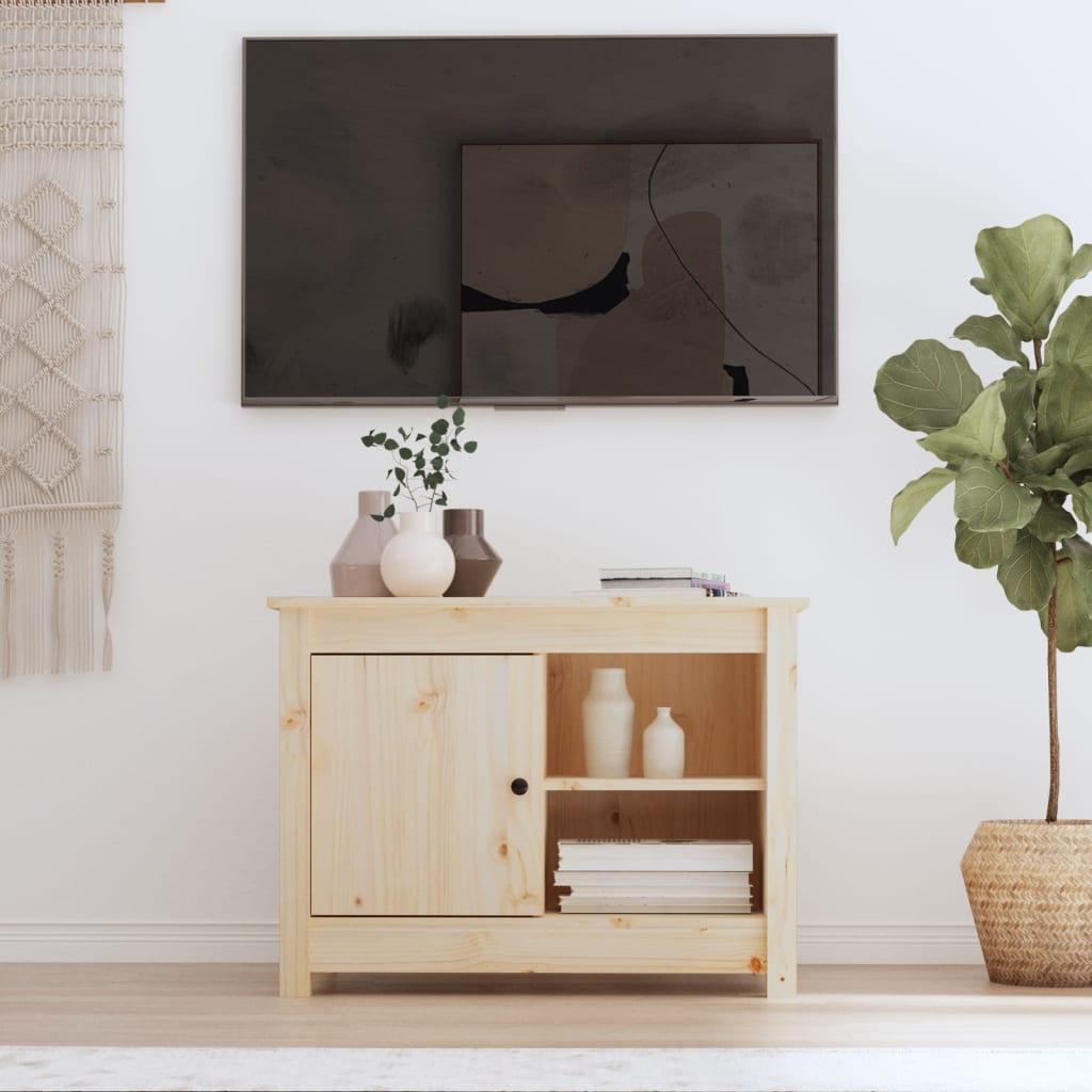 Meuble TV 70x36,5x52 cm en bois de pin massif