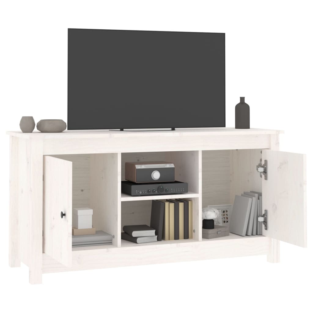 Meuble TV 103x36,5x52 cm en bois de pin massif