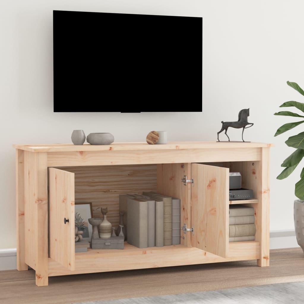 Meuble TV 103x36,5x52 cm en bois de pin massif