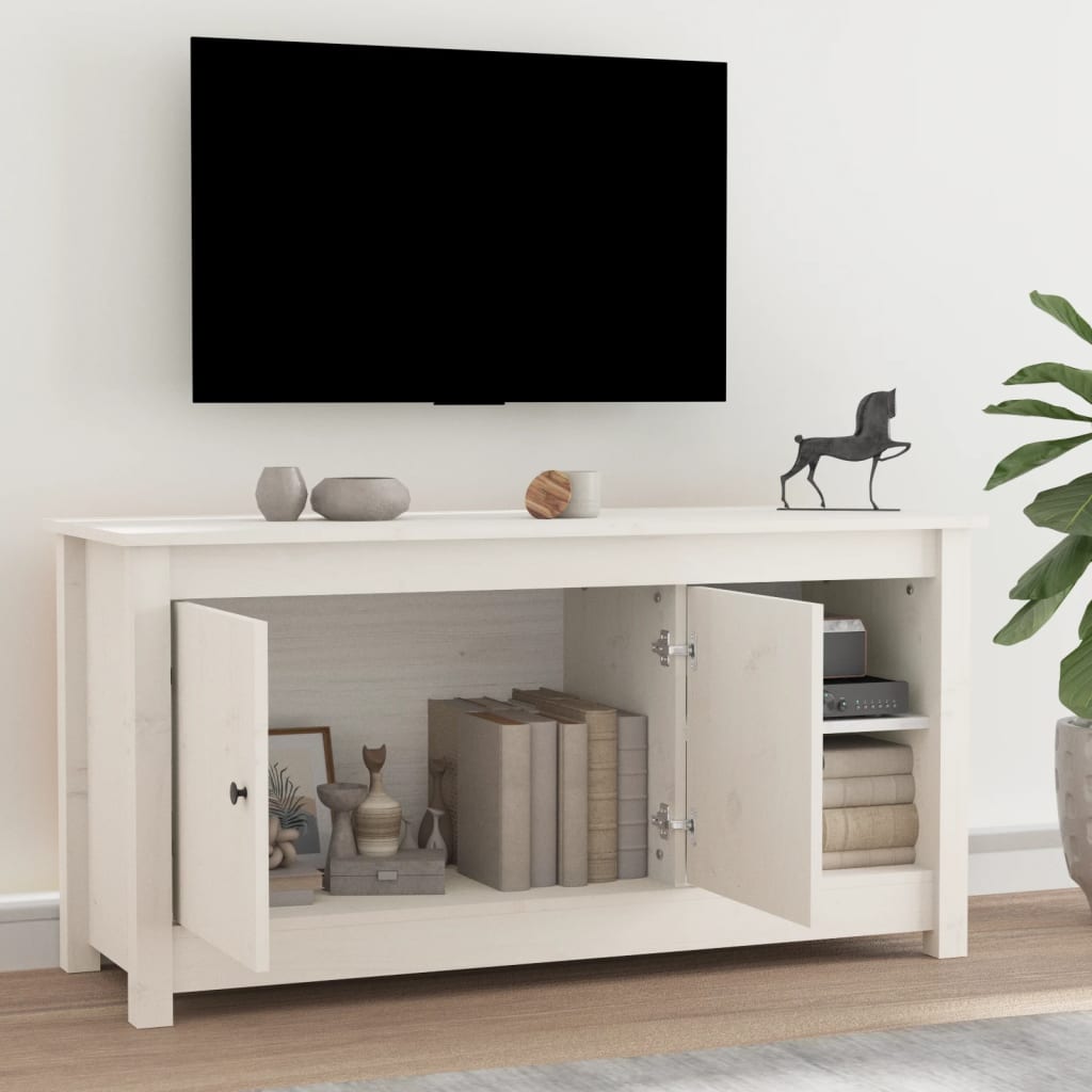 Meuble TV 103x36,5x52 cm en bois de pin massif