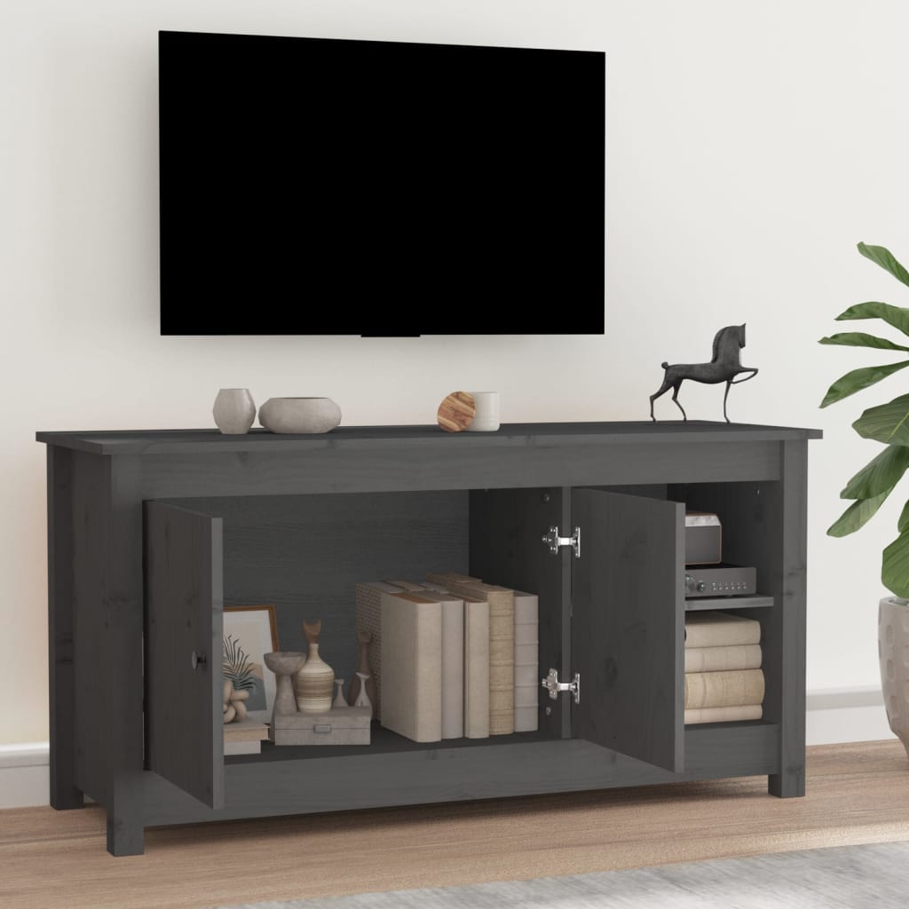 Meuble TV 103x36,5x52 cm en bois de pin massif