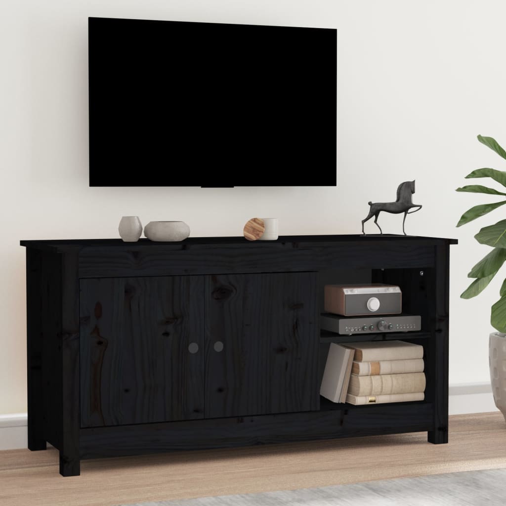 Meuble TV 103x36,5x52 cm en bois de pin massif