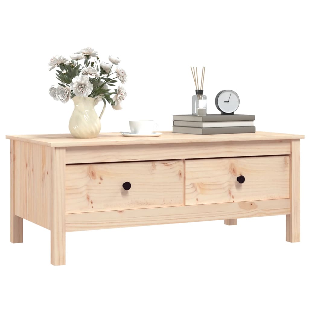 Table basse 100x50x40 cm en bois de pin massif