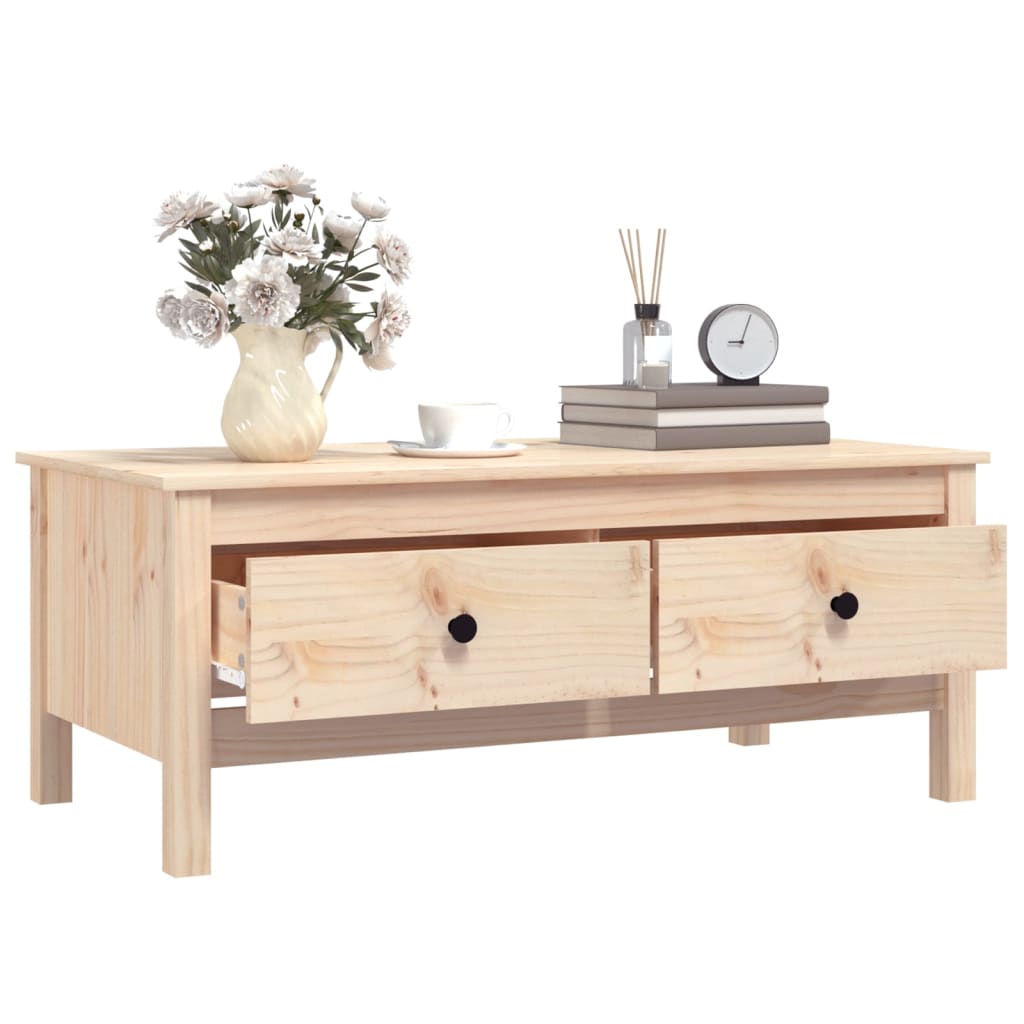 Table basse 100x50x40 cm en bois de pin massif