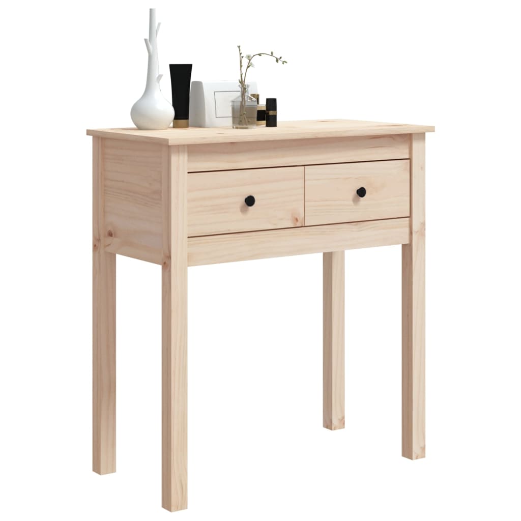 Table console 70x35x75 cm en bois de pin massif