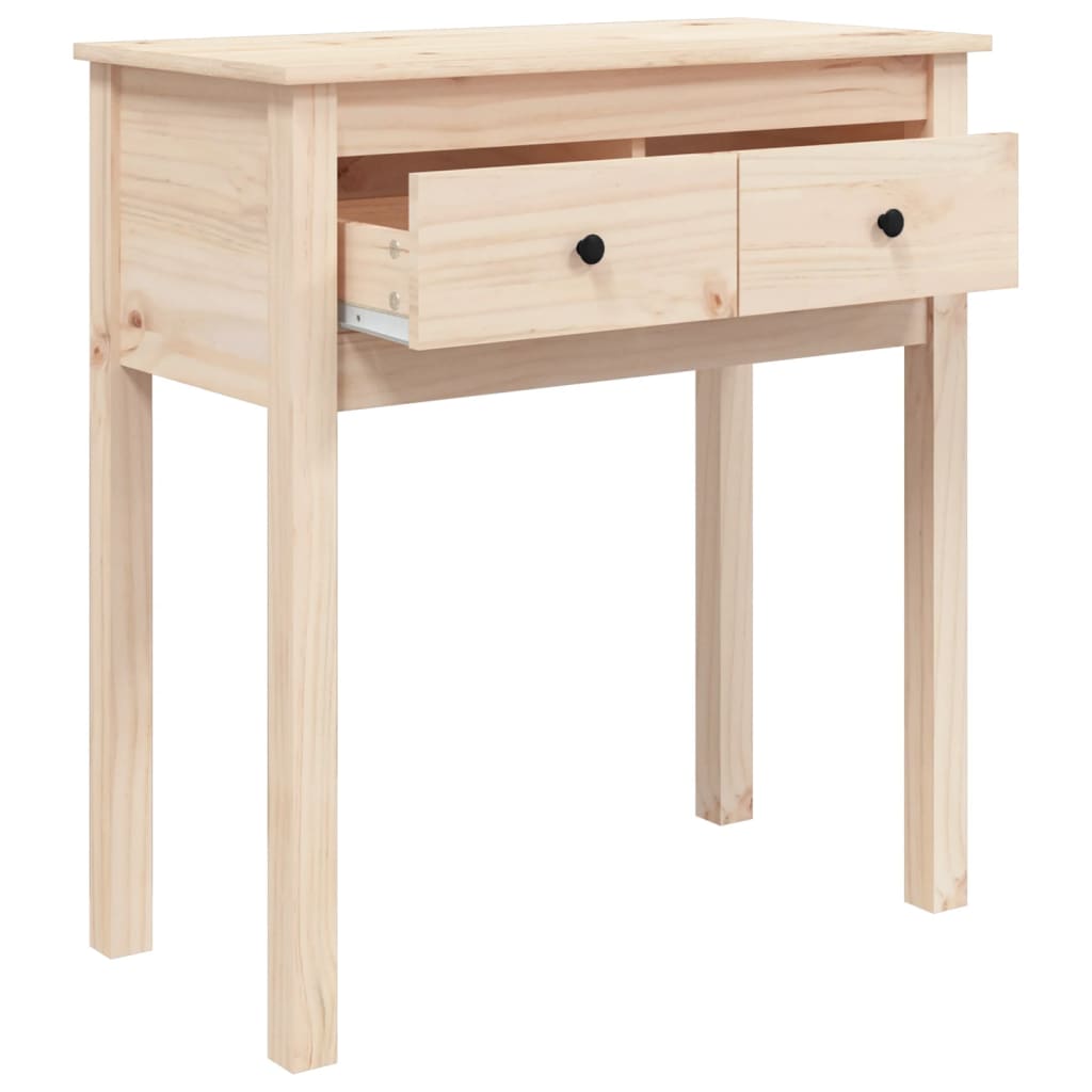 Table console 70x35x75 cm en bois de pin massif