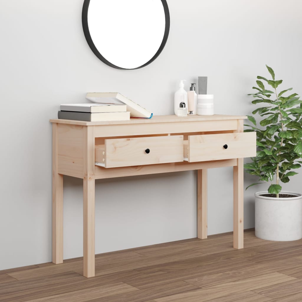 Table console 70x35x75 cm en bois de pin massif