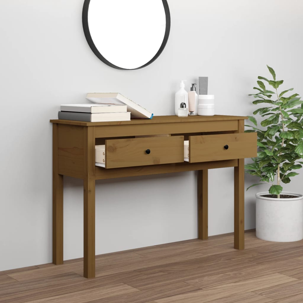 Table console 70x35x75 cm en bois de pin massif