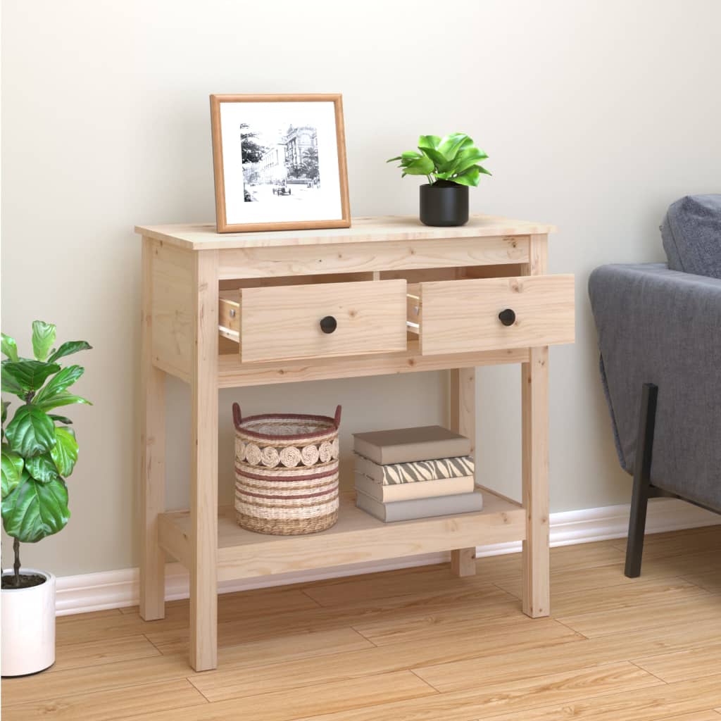 Table console 75x35x75 cm en bois de pin massif