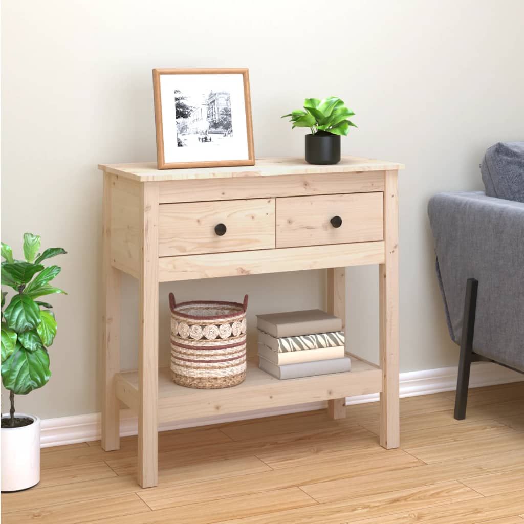 Table console 75x35x75 cm en bois de pin massif