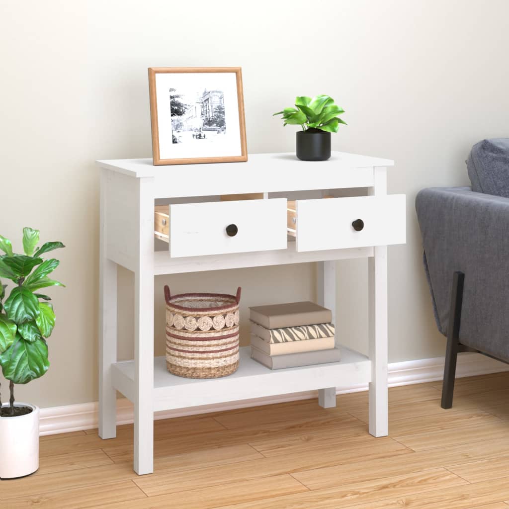 Table console 75x35x75 cm en bois de pin massif