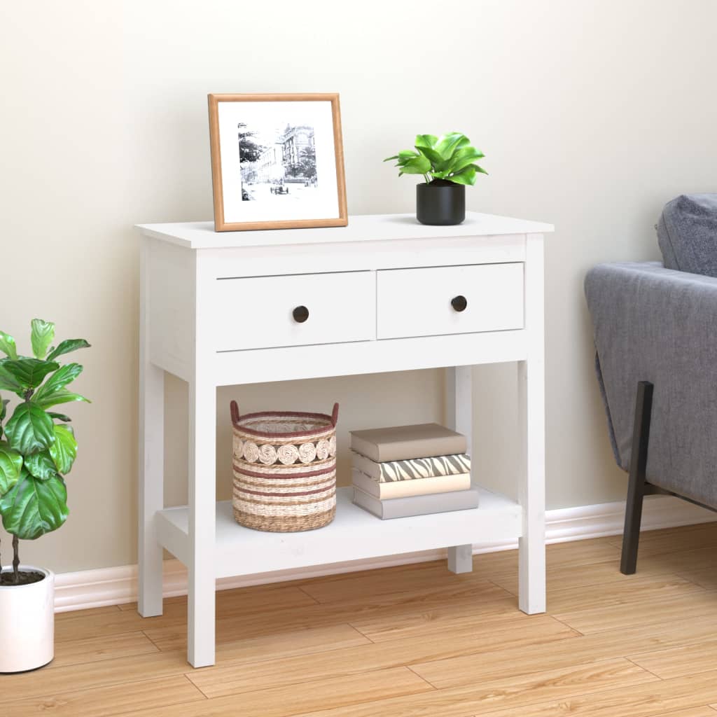 Table console 75x35x75 cm en bois de pin massif