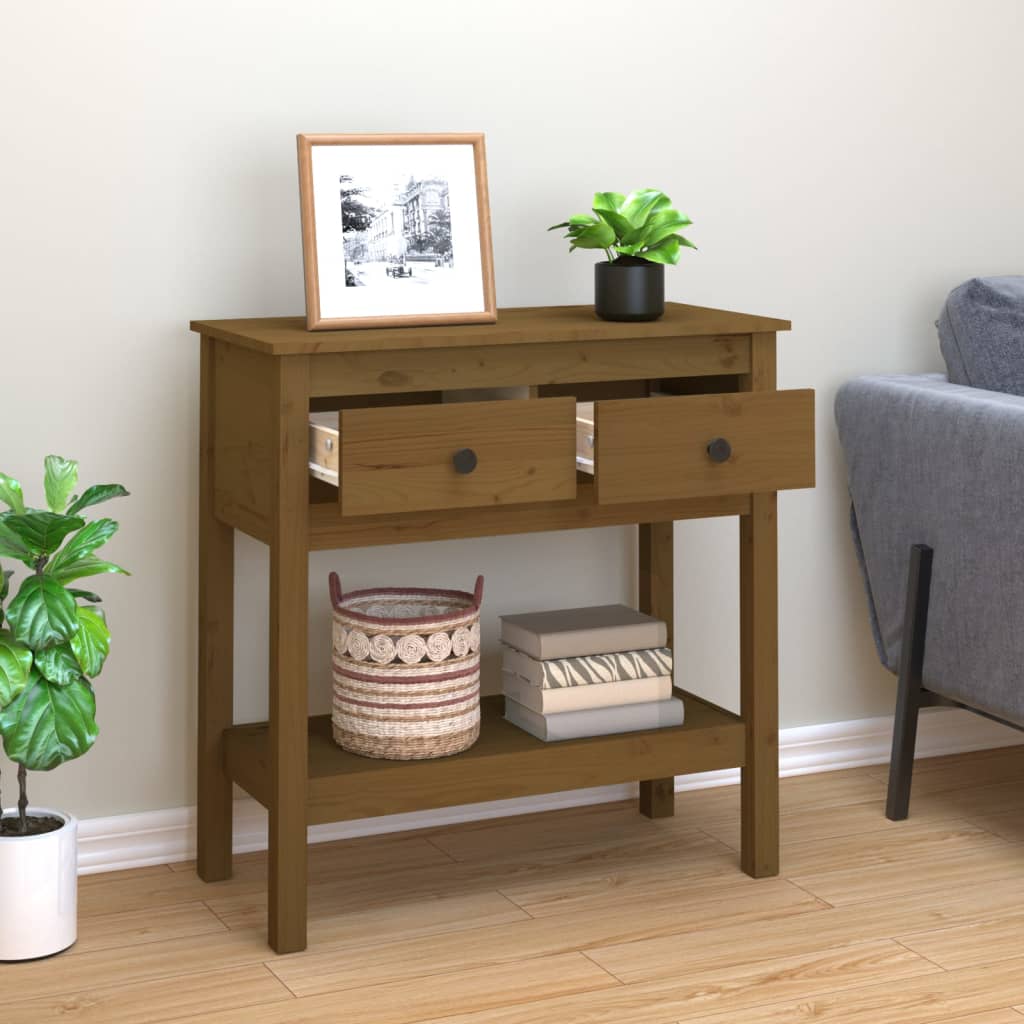 Table console 75x35x75 cm en bois de pin massif