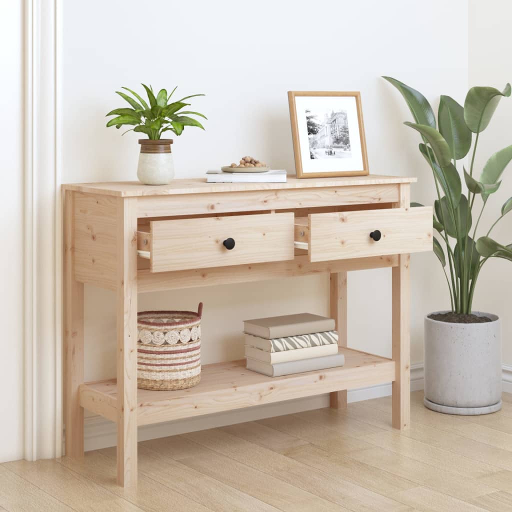 Table console 75x35x75 cm en bois de pin massif