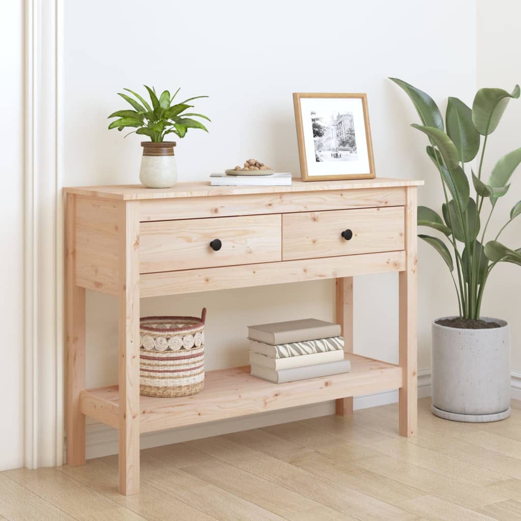 Table console 75x35x75 cm en bois de pin massif