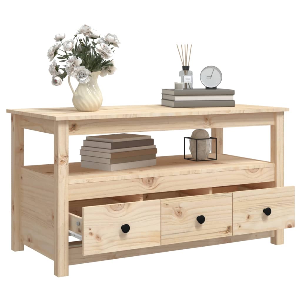 Table basse 102x49x55 cm en bois de pin massif