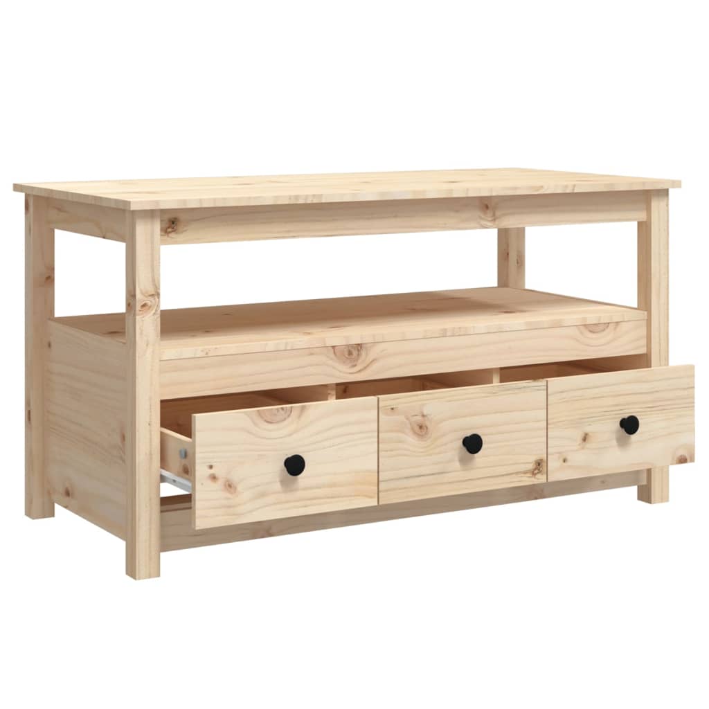 Table basse 102x49x55 cm en bois de pin massif