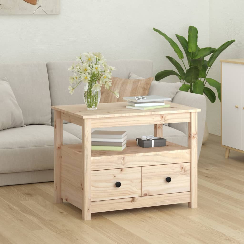 Table basse 71x49x55 cm en bois de pin massif