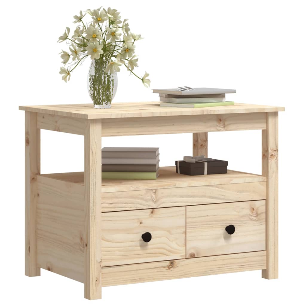 Table basse 71x49x55 cm en bois de pin massif