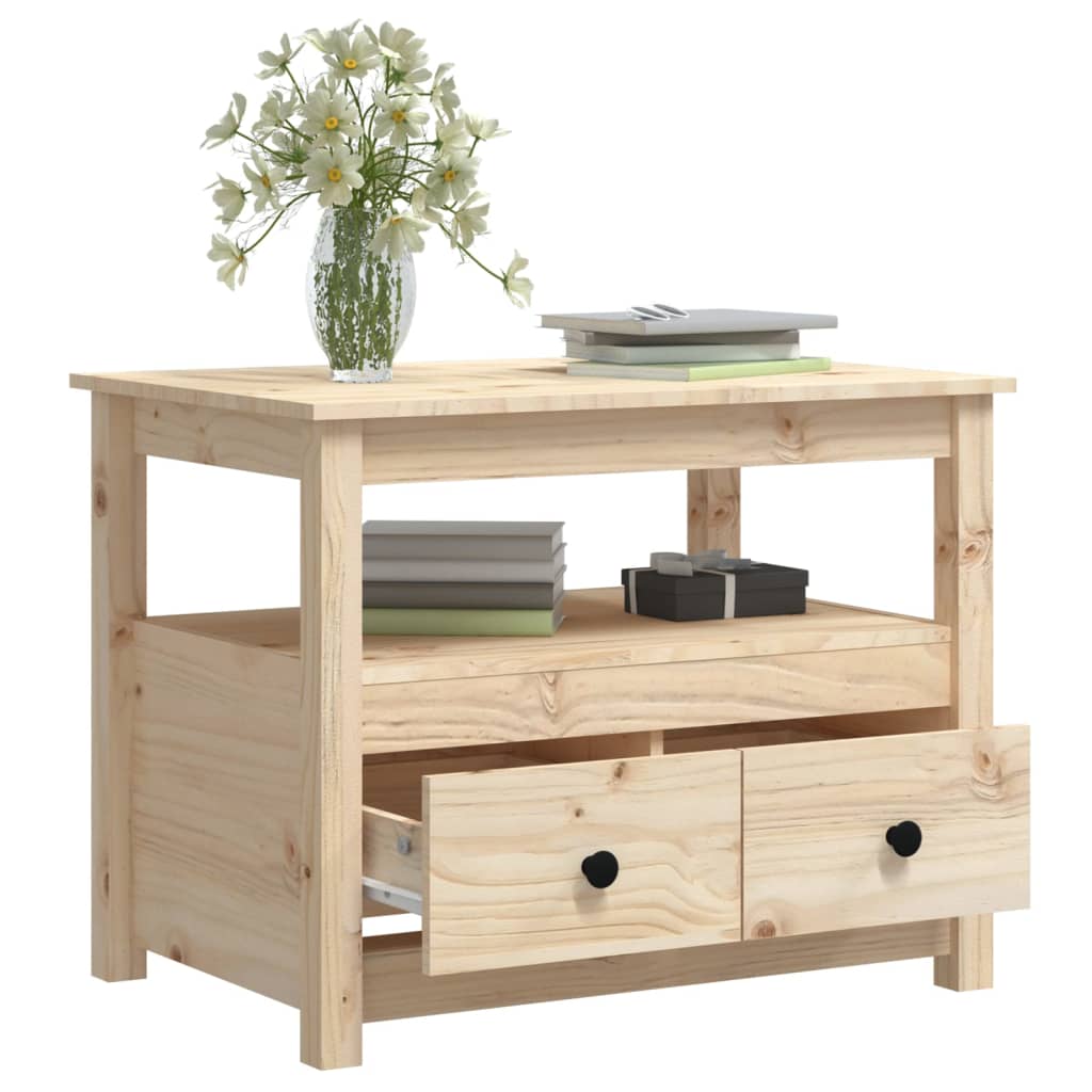 Table basse 71x49x55 cm en bois de pin massif