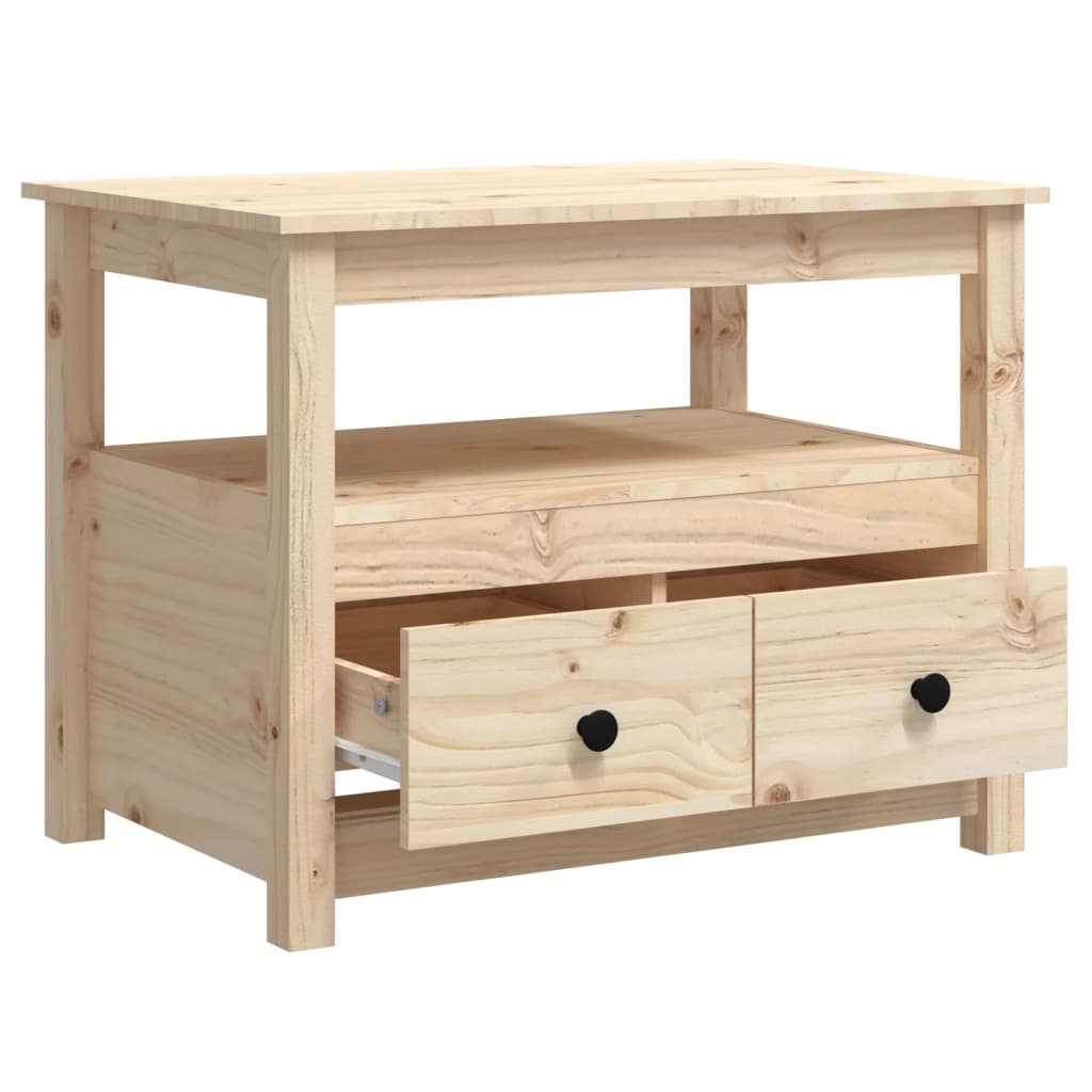 Table basse 71x49x55 cm en bois de pin massif