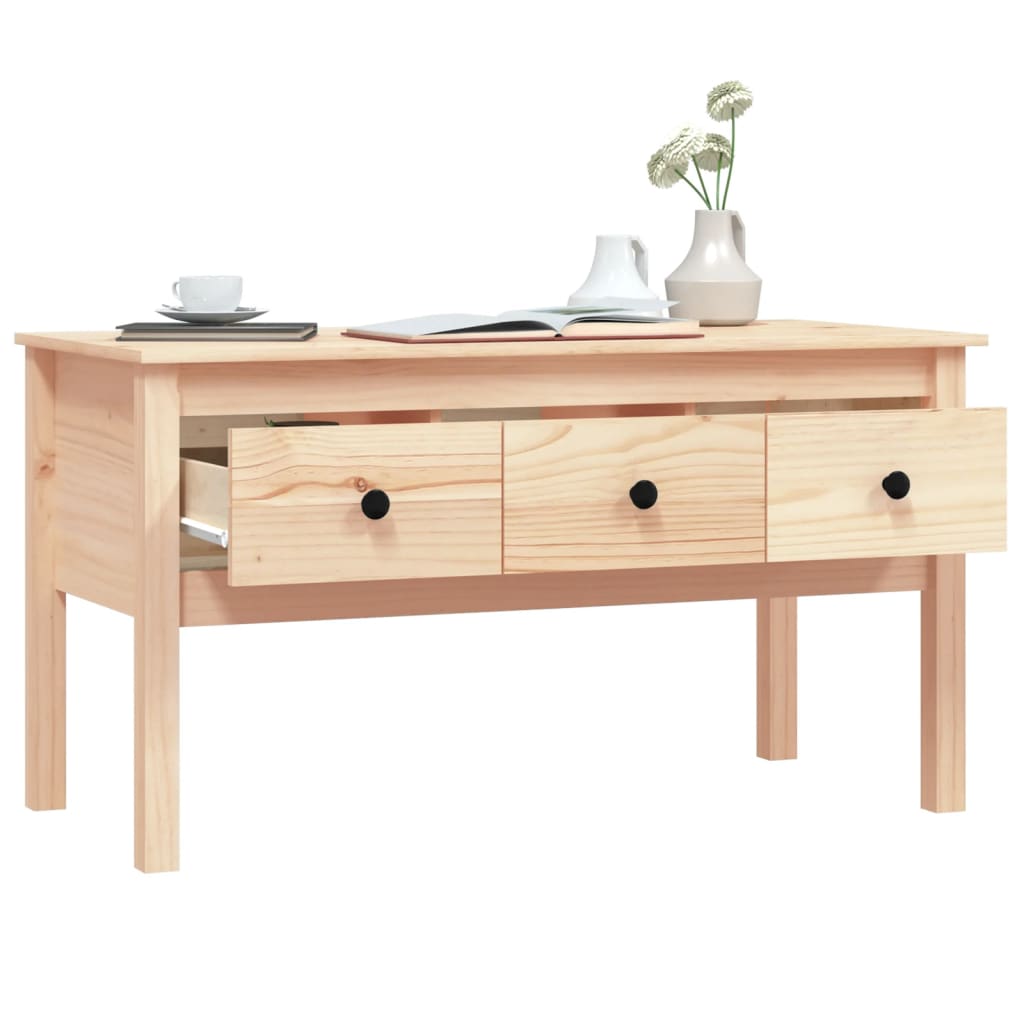 Table basse 102x49x55 cm en bois de pin massif