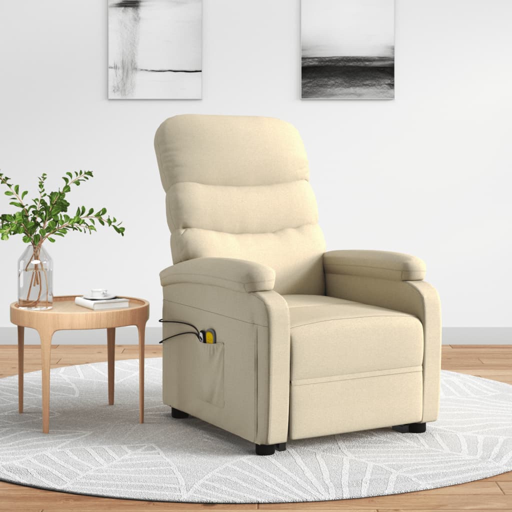 Fauteuil de massage debout, tissu couleur crème