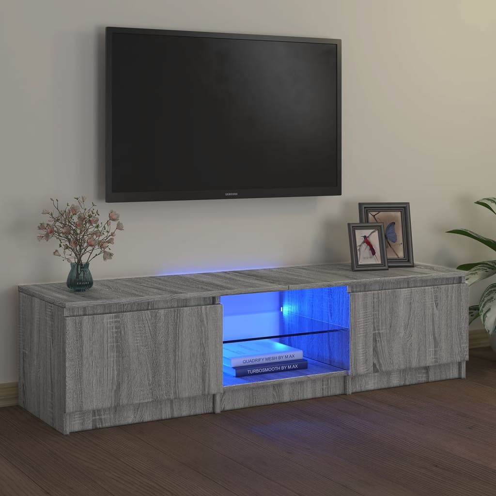 Tv-meubel met LED-verlichting 120x30x35,5 cm