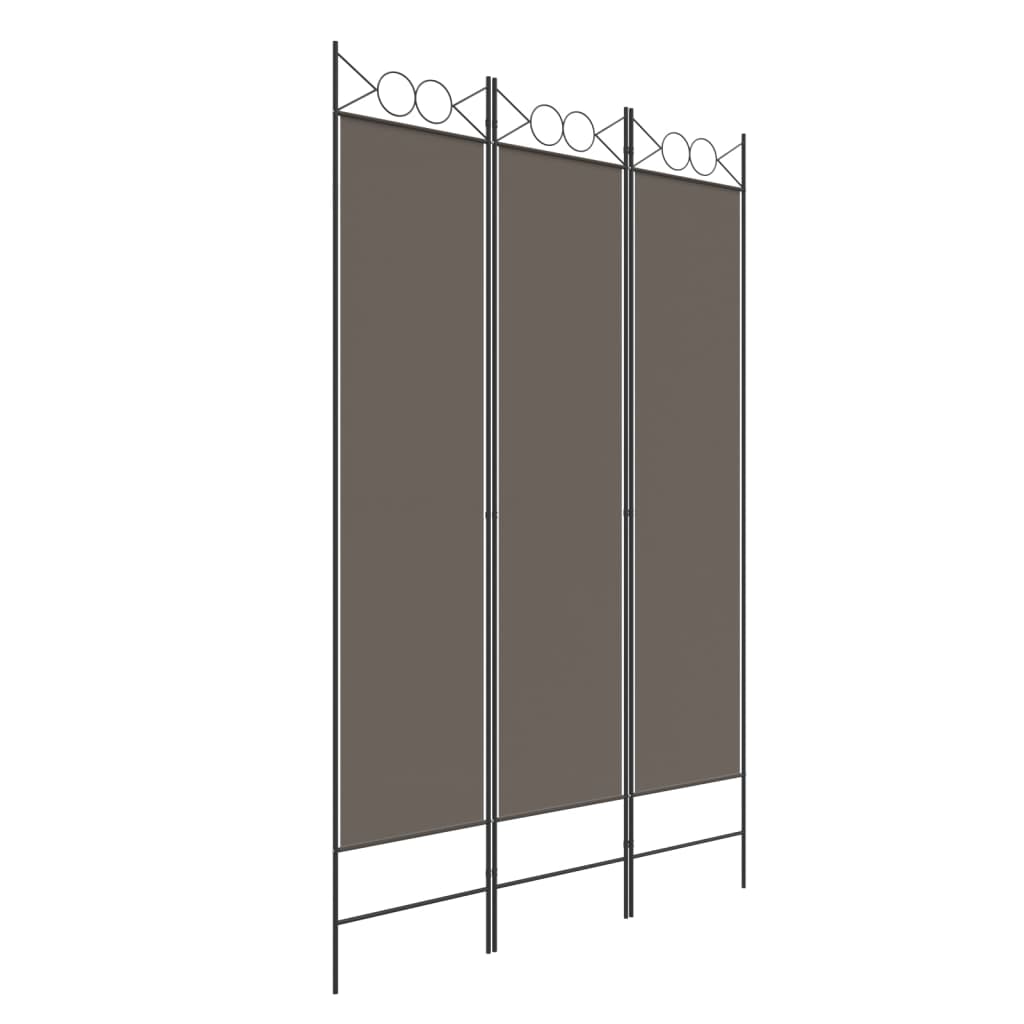 Kamerscherm met 6 panelen 240x220 cm stof antracietkleurig