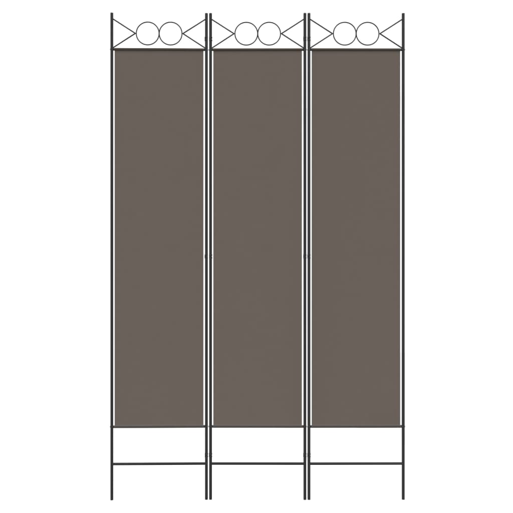 Kamerscherm met 6 panelen 240x220 cm stof antracietkleurig