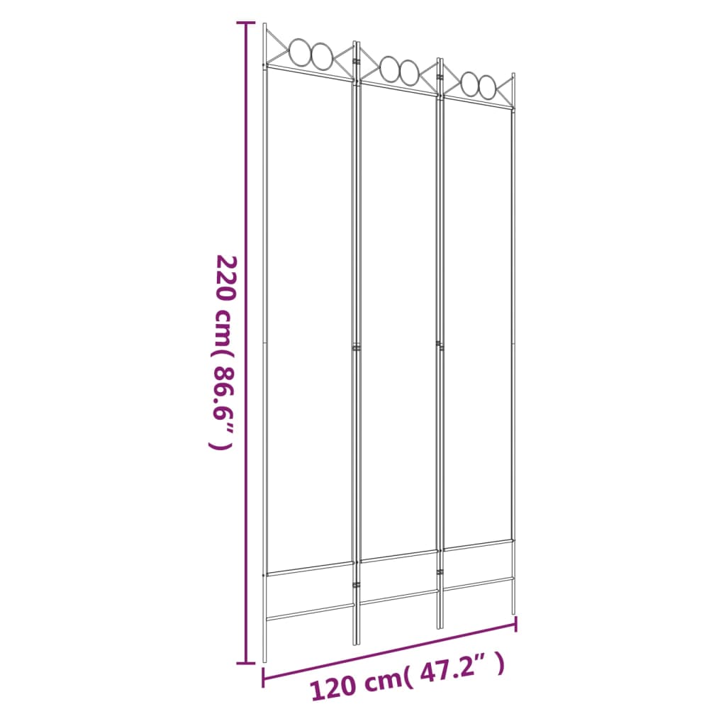 Kamerscherm met 6 panelen 240x200 cm stof