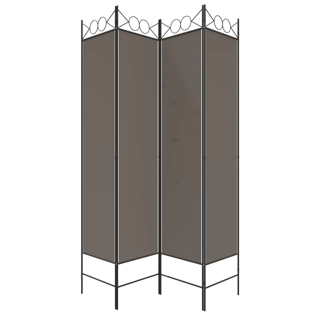 Kamerscherm met 6 panelen 240x220 cm stof antracietkleurig