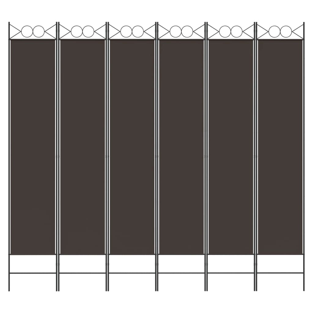 Kamerscherm met 6 panelen 240x220 cm stof antracietkleurig