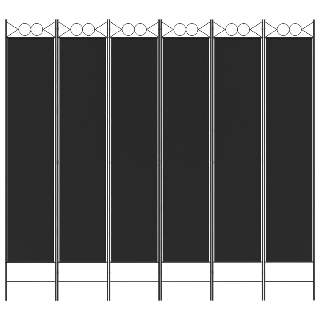 Kamerscherm met 6 panelen 240x220 cm stof antracietkleurig