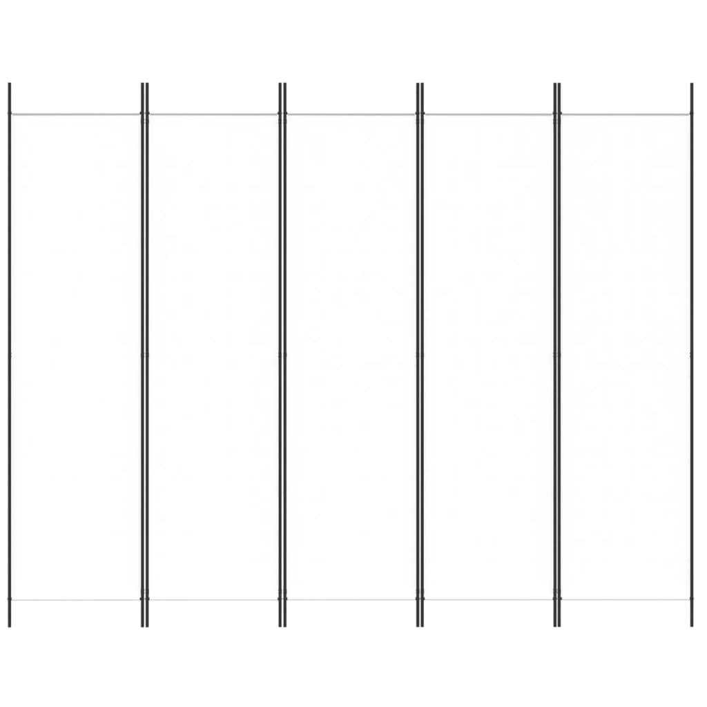 Paravent à 5 panneaux 250x200 cm en tissu