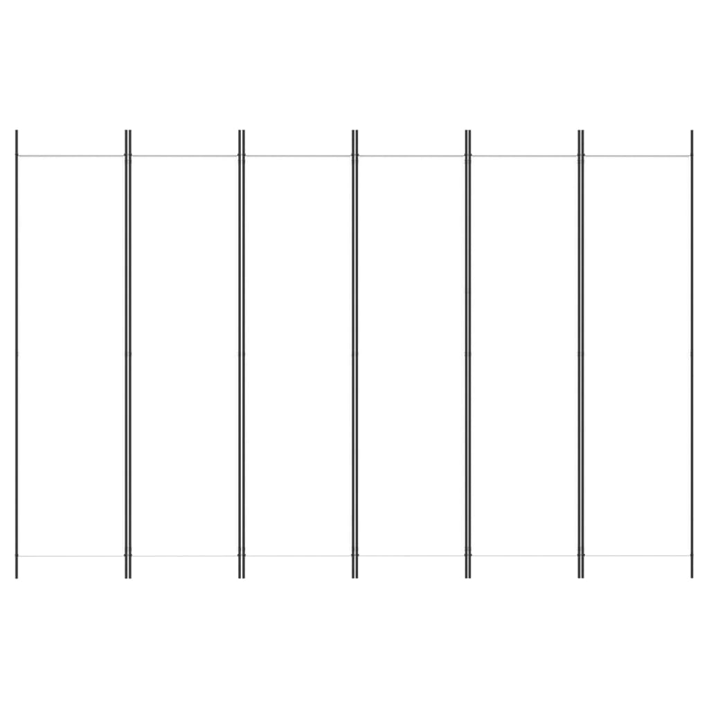 Kamerscherm met 6 panelen 300x200 cm stof