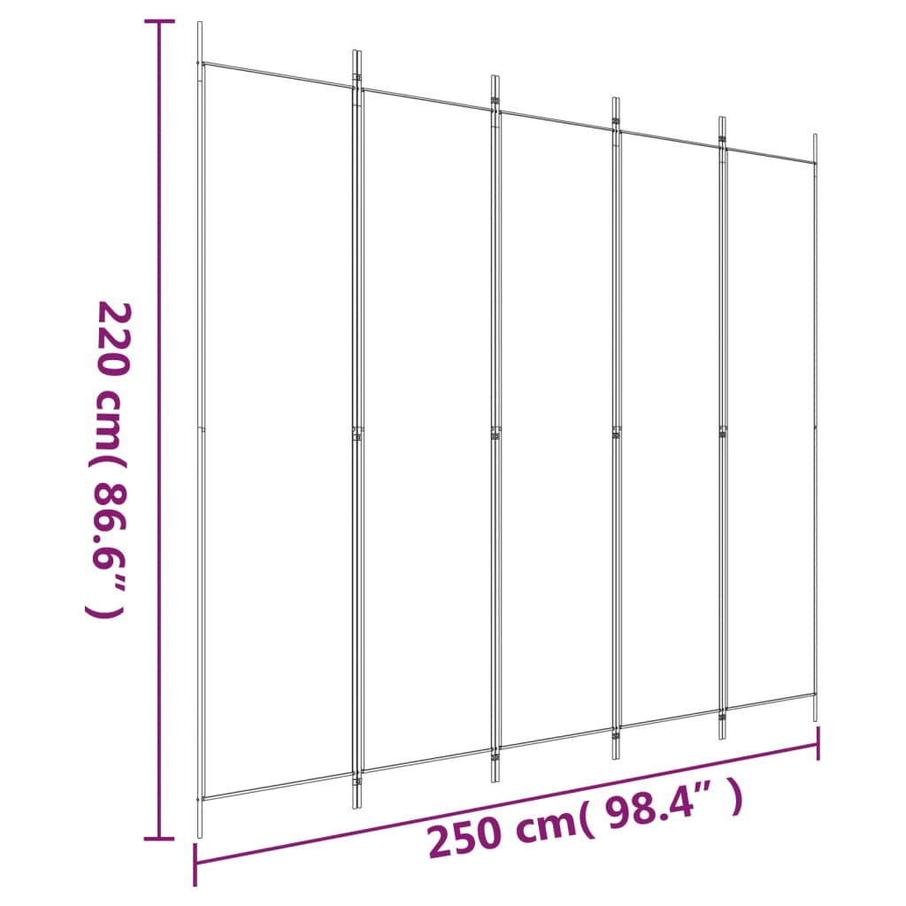 Paravent à 3 panneaux 150x220 cm en tissu