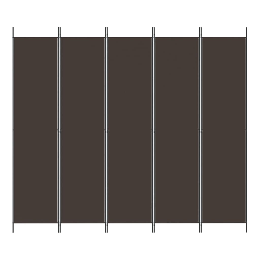 Kamerscherm met 5 panelen 250x220 cm stof